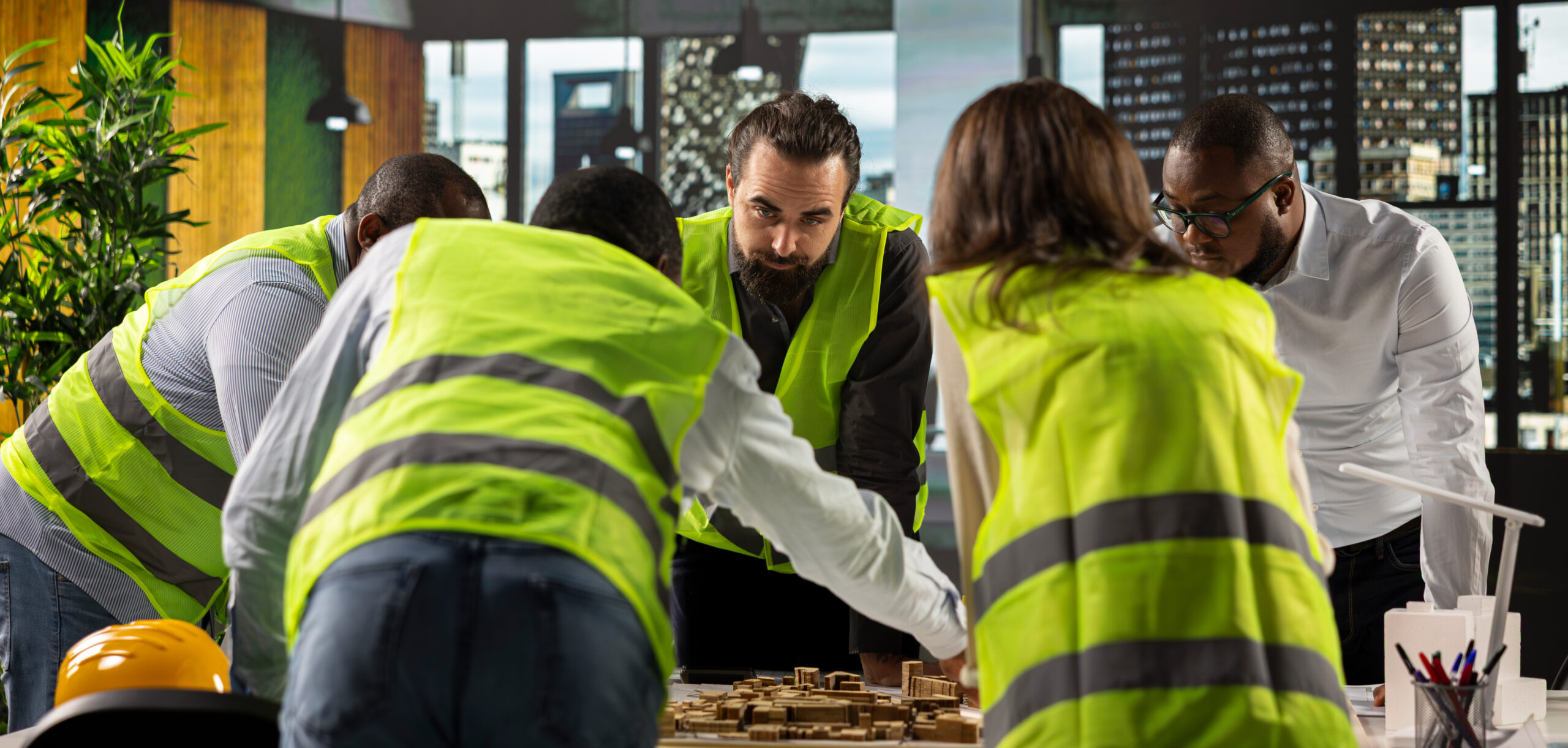 photo d'illustration de la formation LIME-FPS. Homme de dos, avec un gilet phosphorescent éteignant un feu avec un extincteur.